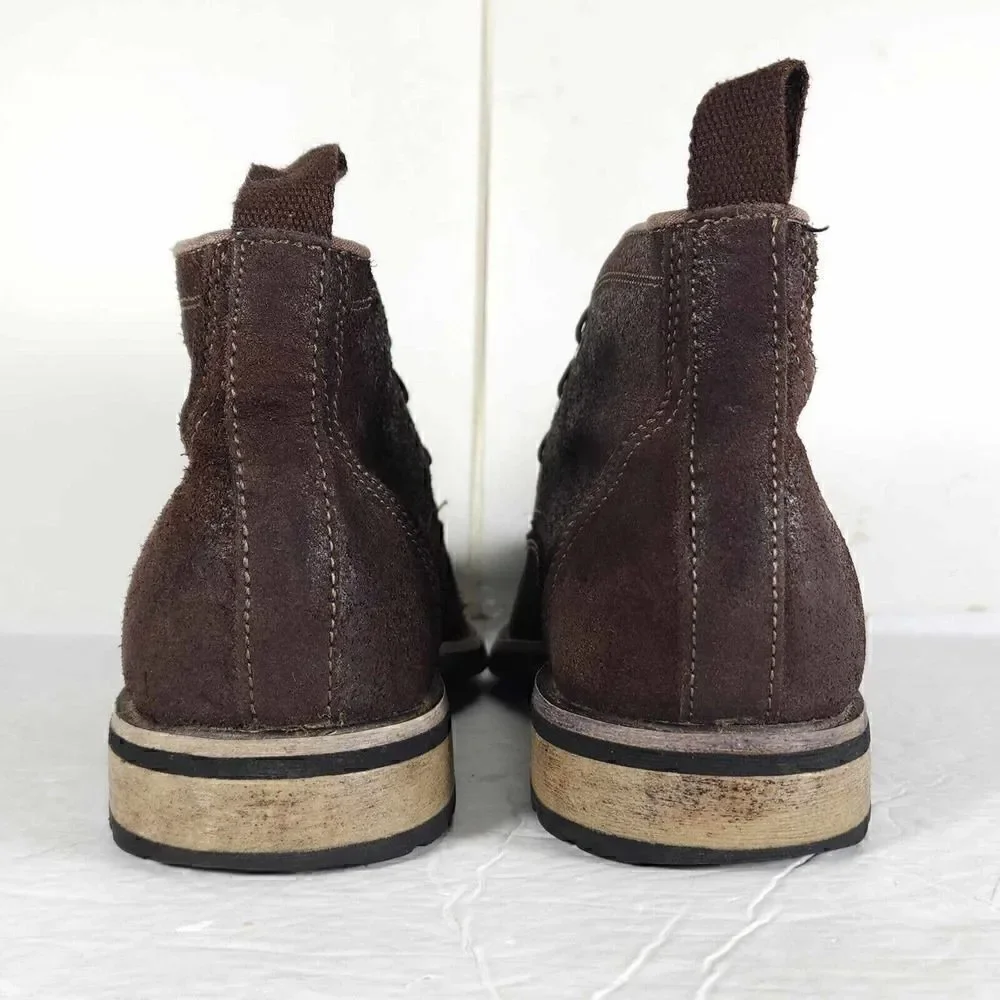 Marc Nason Men’s US 10,5 Brown Suede Leather Lace Up Ankle Chukka Boots Shoes